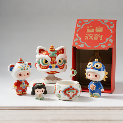 陶瓷文创娃娃盲盒套装