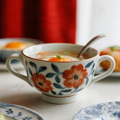 釉下彩手绘食光碗